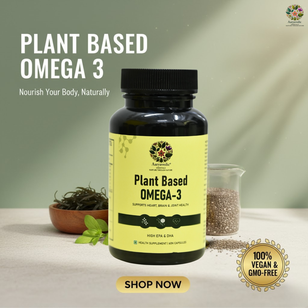 Plant Based OMEGA-3 | Gelatin Free, No Burps, No Fish Oil, Pure Algal - 60 Veg Capsules