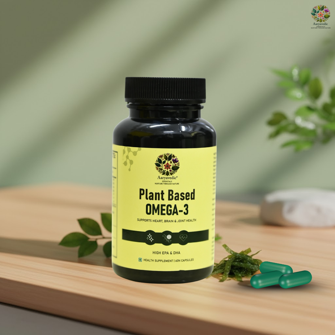 Plant Based OMEGA-3 | Gelatin Free, No Burps, No Fish Oil, Pure Algal - 60 Veg Capsules