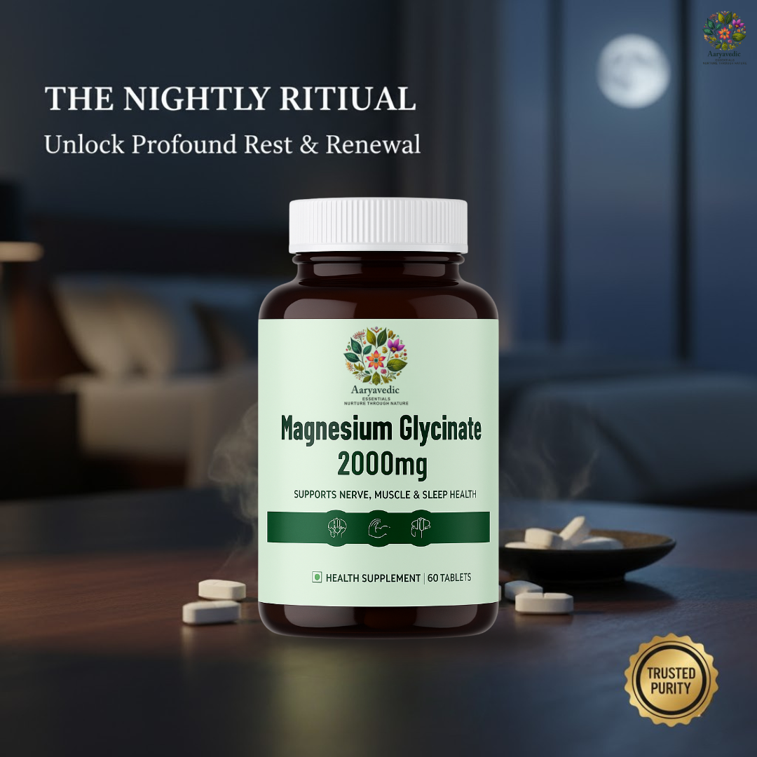 Magnesium Gycinate  2000 mg | 440mg Elemental Magnesium with Vitamin B6 & Zinc | 60 Veg Tablets