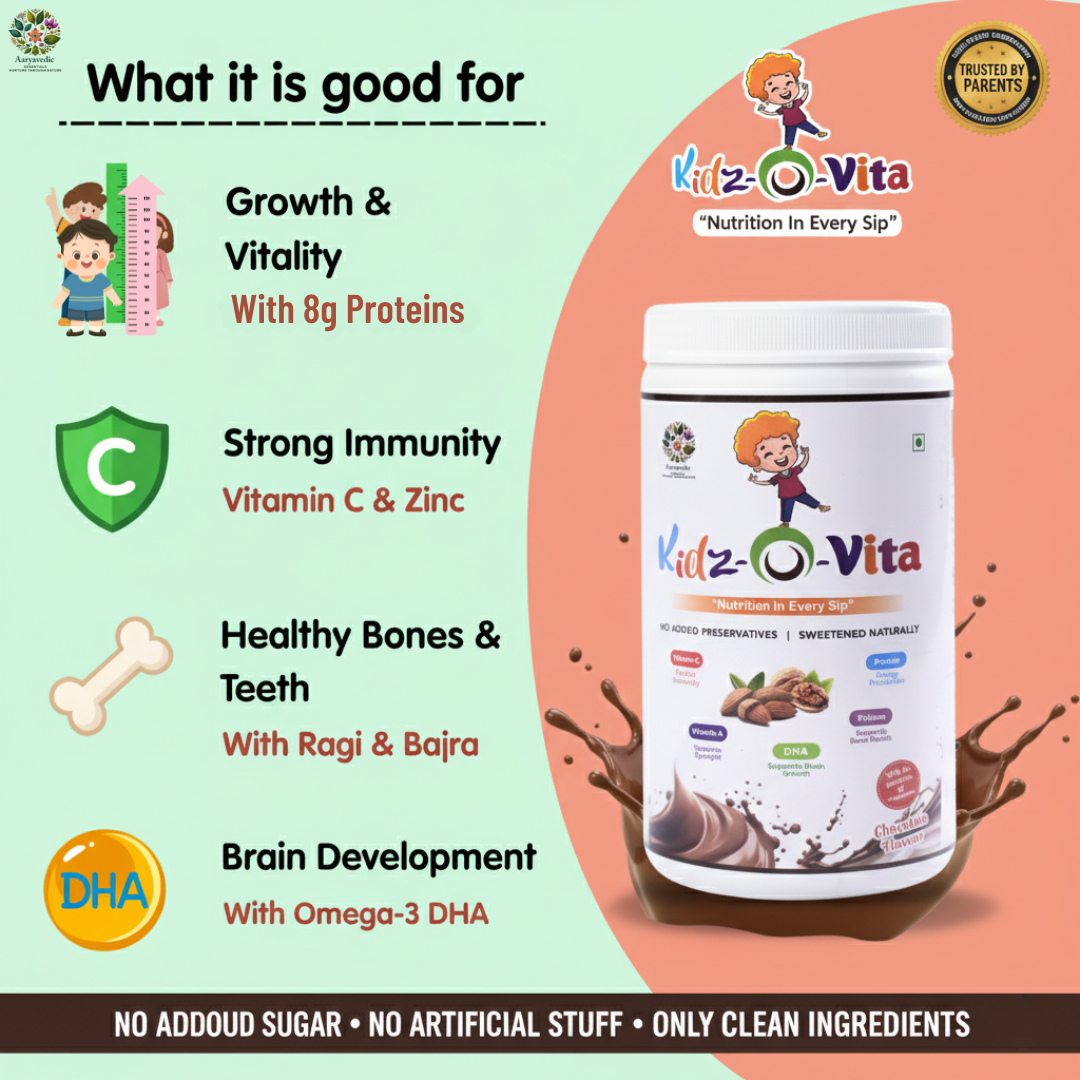 Kidz O Vita I Nutrition with Vit C, A , DHA, Calcium & Protein I Chocolate Flavour I 300 gm